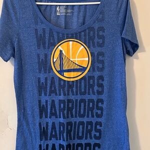 NBA Warriors Blue and Gold Short Sleeve Tee